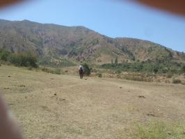 Horse riding in the mountains. Chimgan.