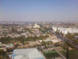 Вид на Ташкент с телевышки.